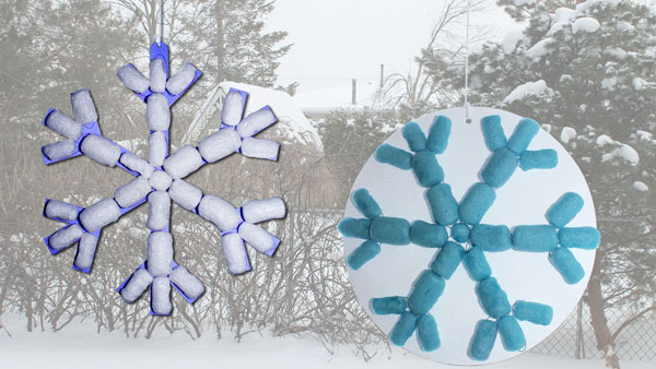 Two snowflakes with Magic Nuudles