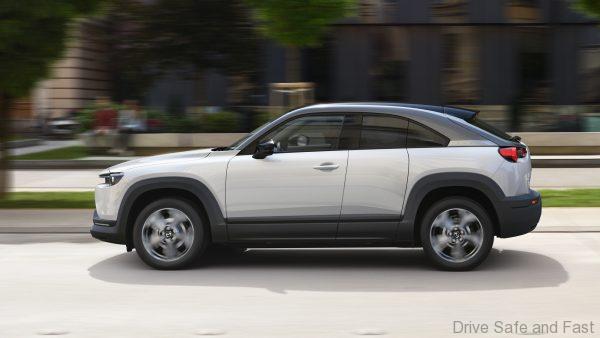 Mazda MX-30 electric SUV side profile