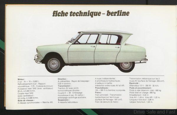 Citroen AMI 6 sedan brochure