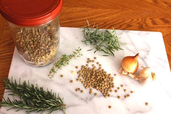 French Green Lentils are small and hold their shape.