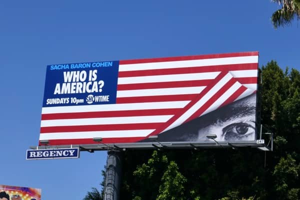 "Who is America?" – recenzja 1. sezonu, czyli Sacha Baron Cohen obraża wszystkich 1 who is america showtime billboard