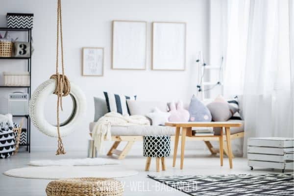 Black and white kids playroom