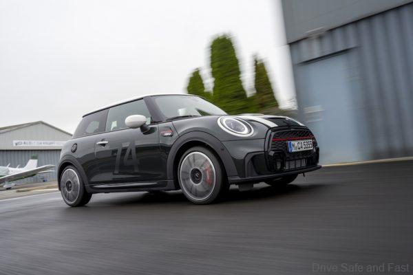 MINI John Cooper 60 year anniversary edition in motion front