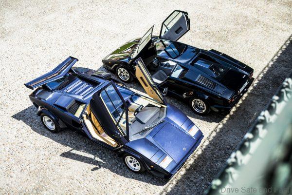 Lamborghini Countach with scissor doors up