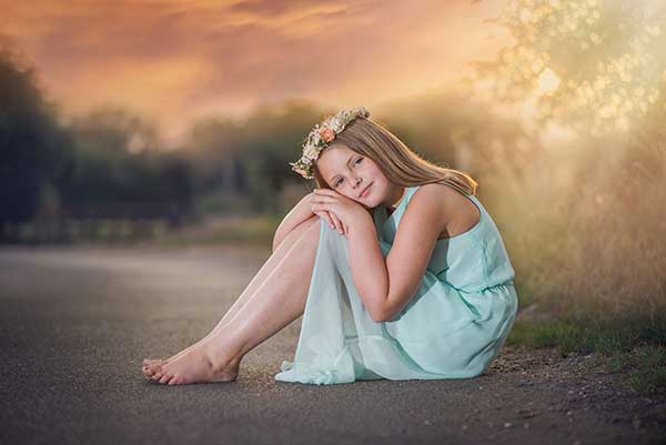 Fine art Children's Photographer sunset photoshoots Essex
