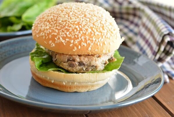 Gruyere Mushroom Turkey Burgers