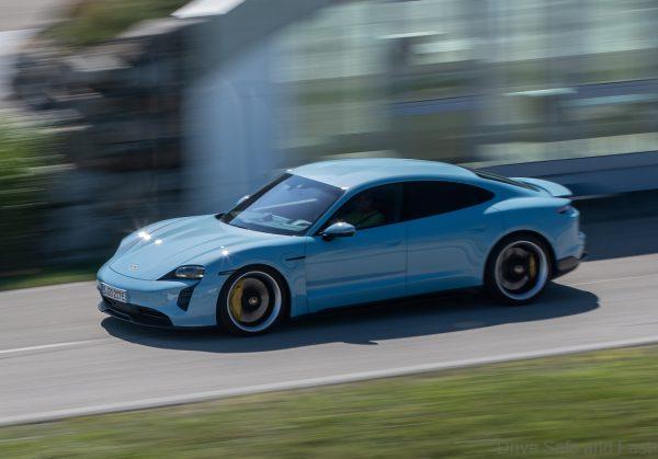 Porsche Taycan on drive