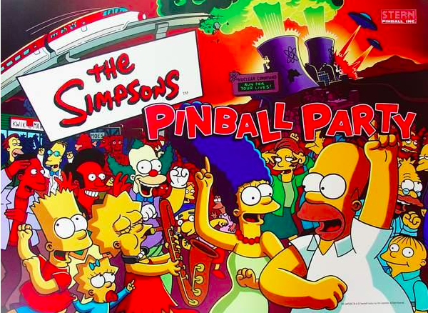 The Simpsons Pinball Party Backglass The Simpsons Pinball Party Backglass