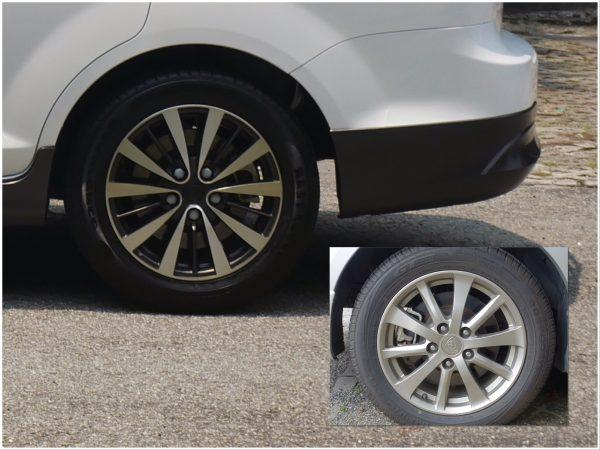Visual Comparison Proton Exora Exterior rims