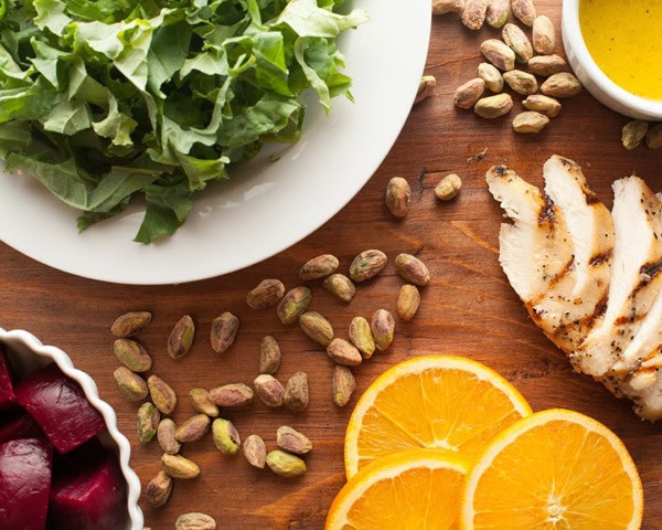Kale & Romaine Citrus Salad with Orange Ginger Dressing