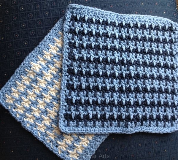 Spike Stripe Washcloths - two varieties