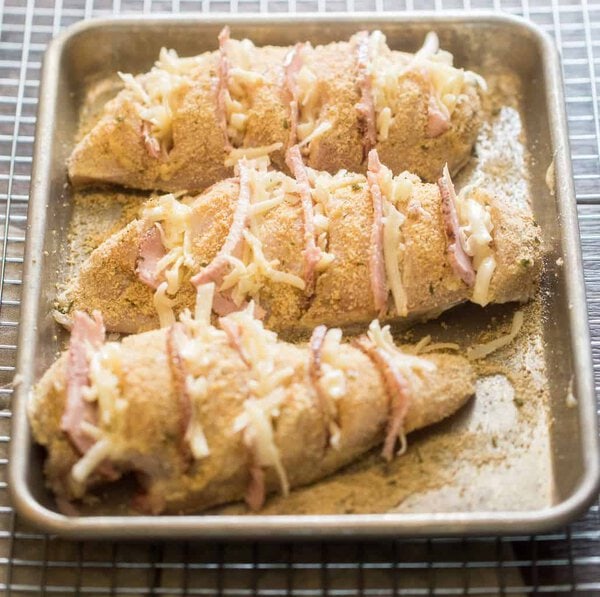 Baked Chicken Cordon Bleu Basil And Bubbly Featured in lasagna for each day of the week. baked chicken cordon bleu