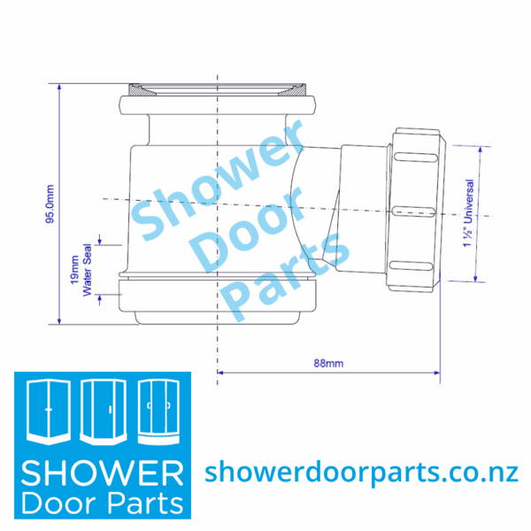 Easy Clean Bath Trap & Waste Shower Door Parts NZ