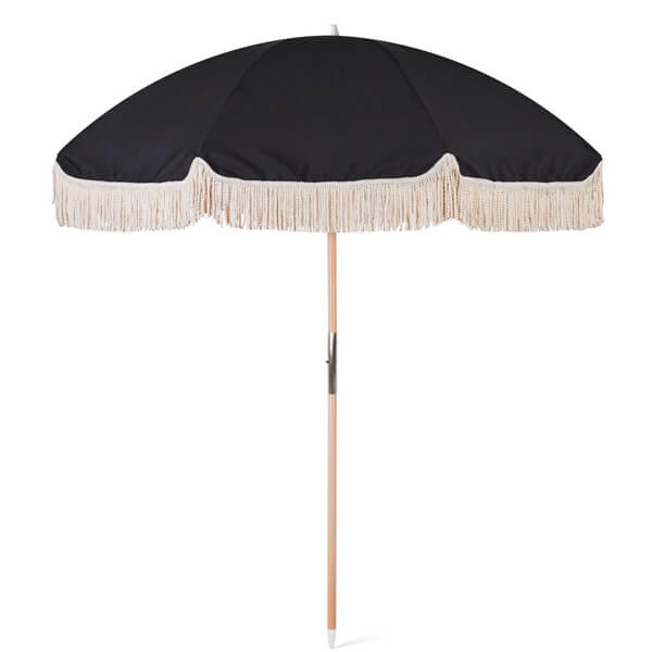 BLOGS 31 luxury black beach umbrella with tassels