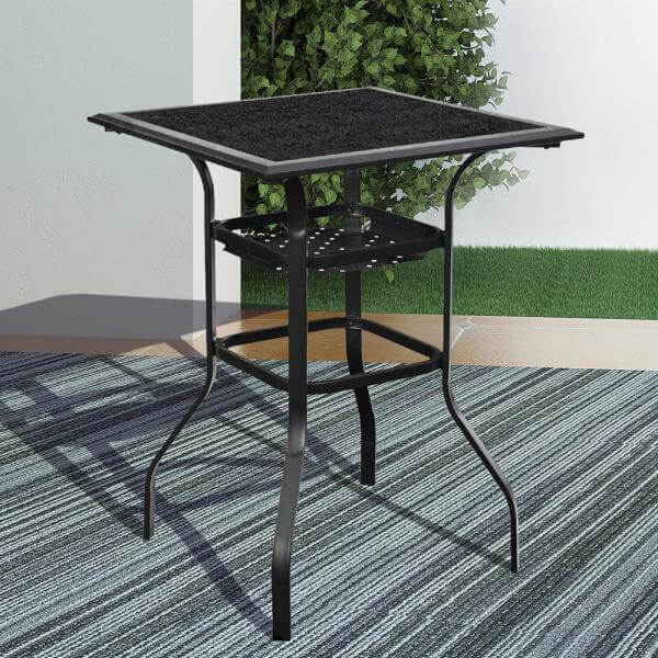METAL BAR HEIGHT PATIO TABLE