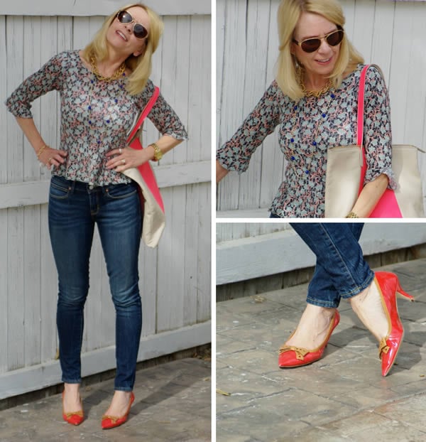 pumps and jeans outfit