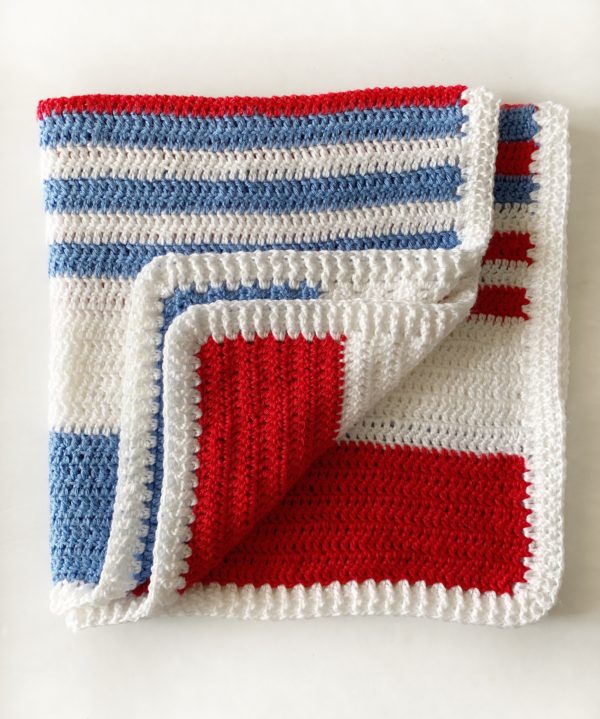 Daisy Farm Crafts Blue Striped Blanket Daisy Farm Crochet Baby