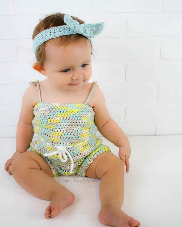 crochet baby girl romper pattern