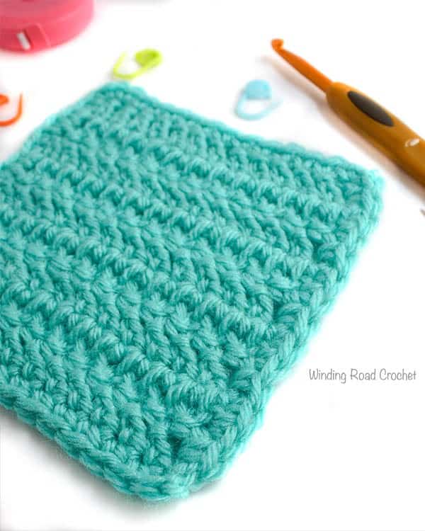 Check out this tutorial for how to crochet the Herringbone Double Crochet stitch with straight edges. There is a photo tutorial, tips on creating a border, reducing gaps and keeping your edges straight. The Herringbone stitch is a great stitch to learn if you love the look of knit stitches. Examples of stitch in different yarn weights. #crochet #knitlook #pinforlater #herringbone #doublecrochet