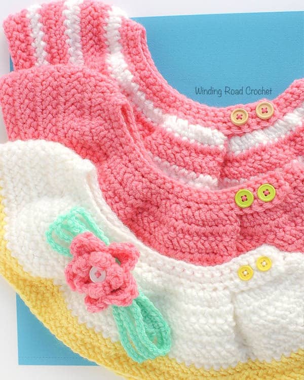 The Herringbone Baby Skirt is a beautiful free crochet pattern that is quick and easy. The skirt has simple construciton and the only challenge is getting use to the Herringbone stitch. I have provided a photo tutorial to help teach this special stitch. Sizes 3 months to 24 months included. #babyskirt #babygirl #babycrochet #babydress #crochet #freepattern