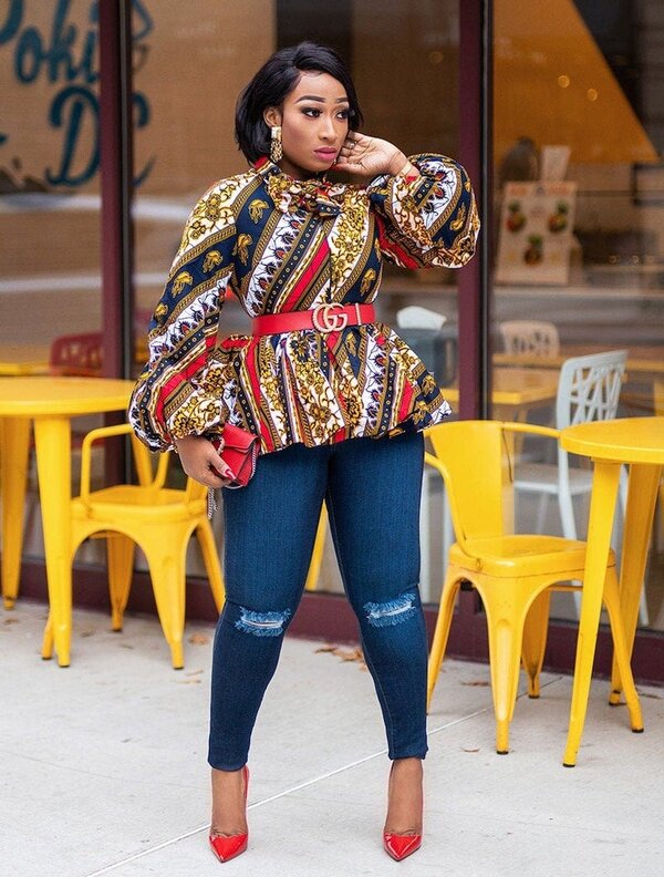 ankara top with jean trouser