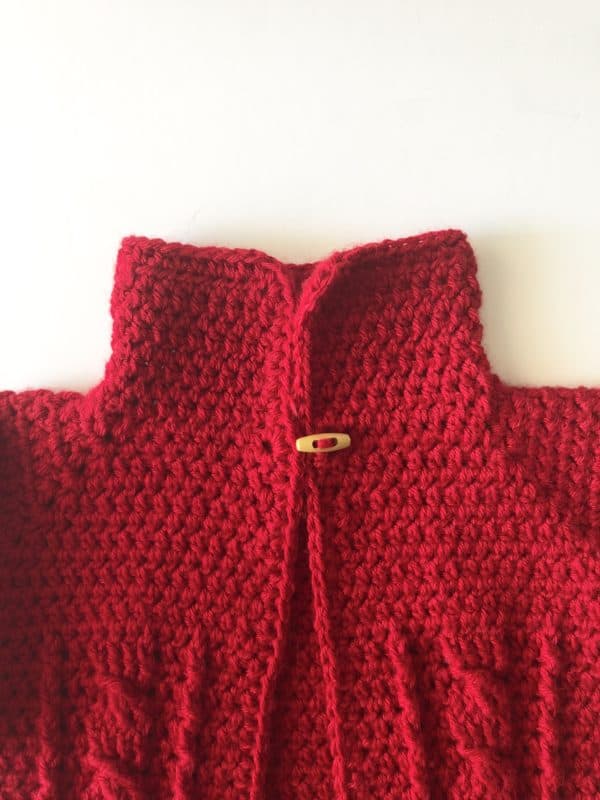 Red Cable Twist Crochet Sweater Red Cable Twist Crochet Sweater