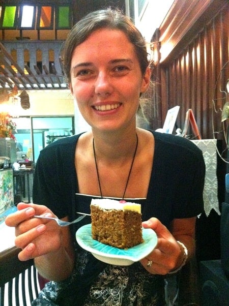 Me and my carrot cake Woman Eating Carrot Cake