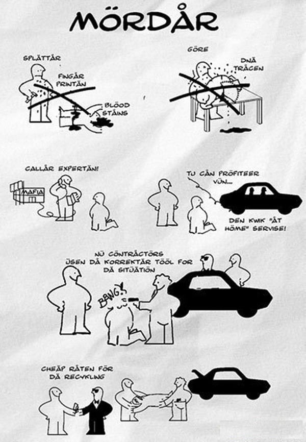 A funny murder scenario via ikea assembly instructions