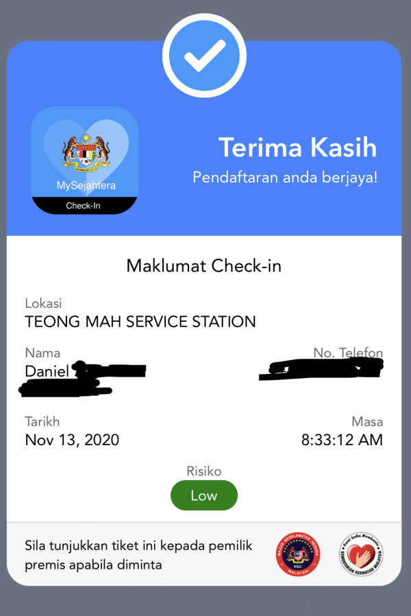 ‘Check In’ to MySejahtera using the APP