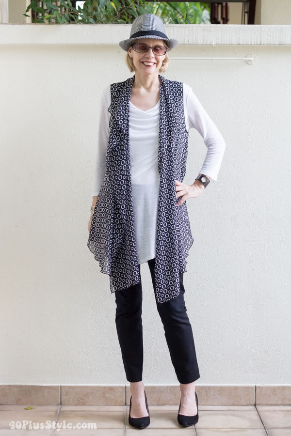 How To Create Interesting Silhouettes With A Long Cascading Vest
