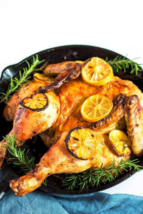 Butterflied Roast Chicken Recipe » LeelaLicious