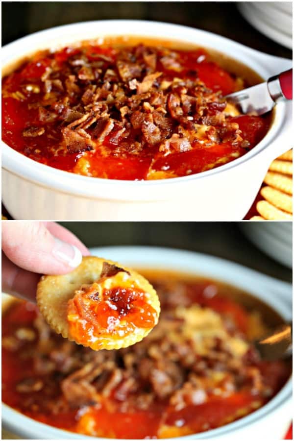 Hot Pepper Jelly Cheese Dip With Bacon Life Love And Good Food