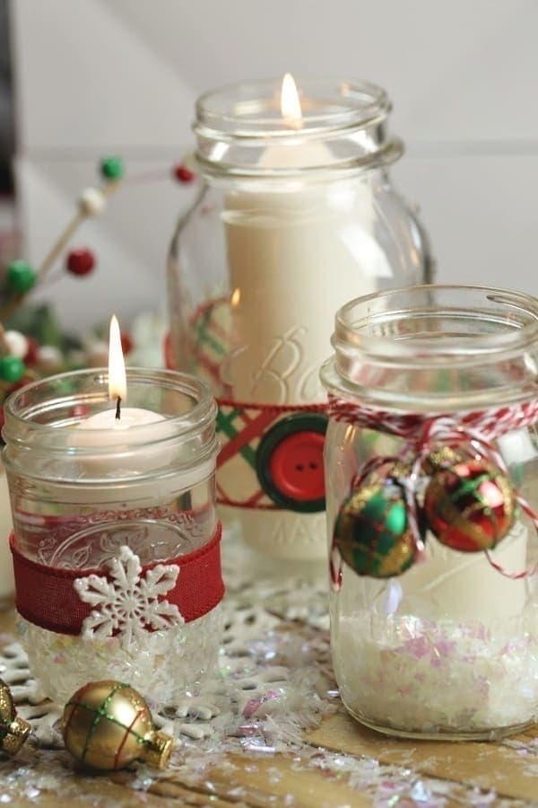 Mason Jar Christmas Candles The Farm Girl Gabs