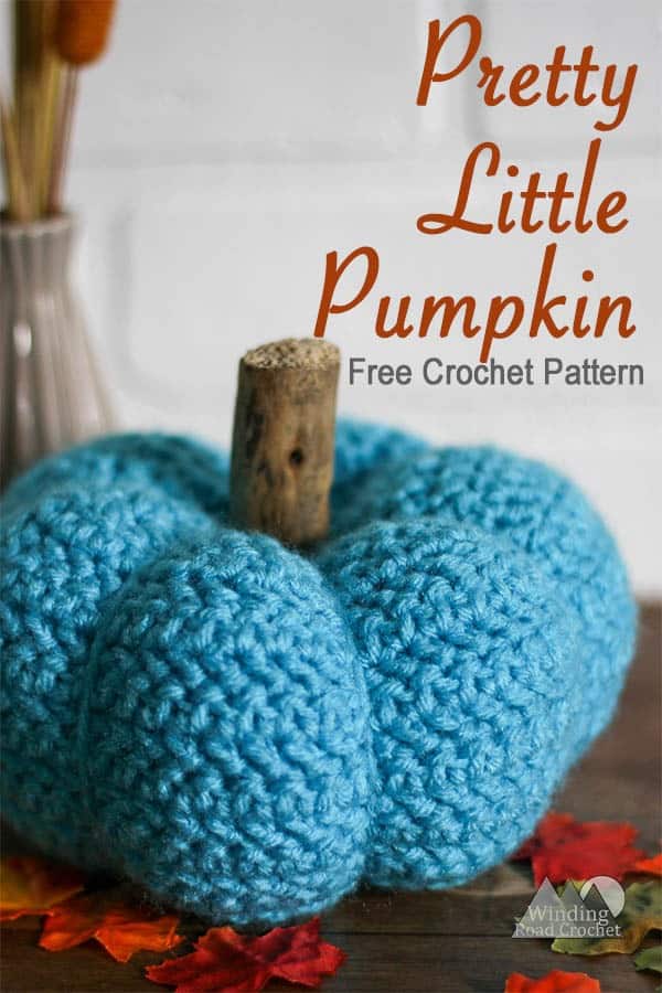 Pretty Little Crochet Pumpkin Free Pattern | This little pumpkin is great for your fall decorations. This crochet pumpkin has a unique texture and is a fun quick project. #pumpkin #crochet #crochetpumpkin #fallcrochet