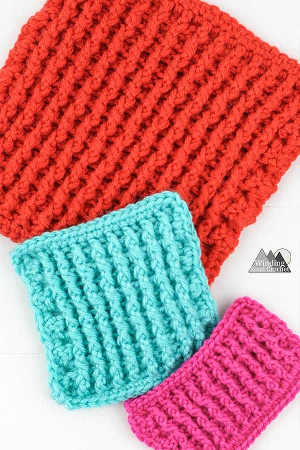 Learn to crochet the single rib stitch with this video tutorial and photo tutorial. The single rib stitch is a wonderful thick textured stitch that can be used for hat brims or blankets. Learn to crochet around the edge of your work to create a single crochet border. #crochetstitch #crochetutorial