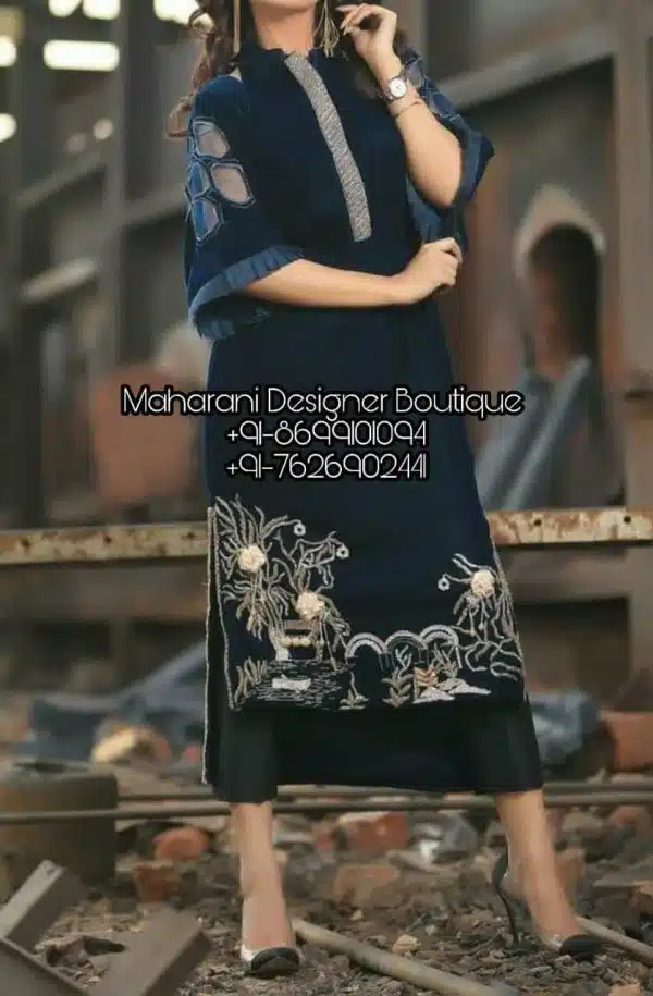 black suit plazo design