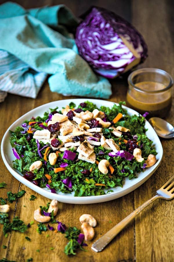 Chopped Chicken Kale Salad With Thai Peanut Vinaigrette Life Love And Good Food