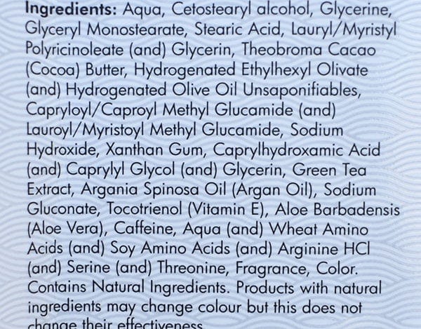mCaffeine green tea shampoo ingredients