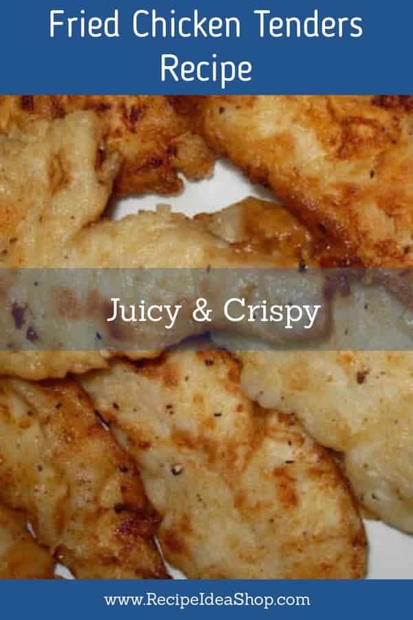 OMG. So tasty. Fried Chicken Tenders. Don't miss the "juicy" hack. #friedchickentenders #chickenrecipes #chicken #kidsrecipes #friedchicken #recipes #recipeideashop