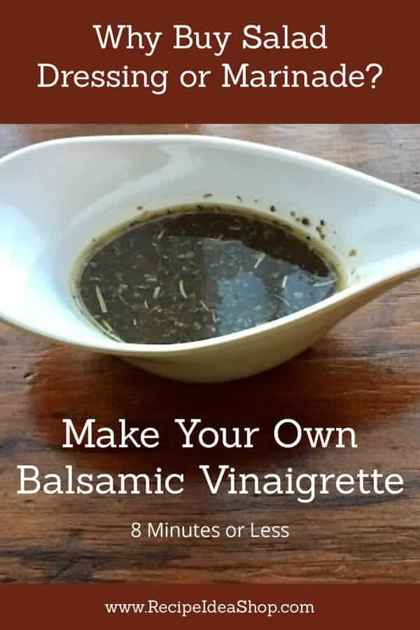Robust, amazing Balsamic Vinaigrette Salad Dressing/Marinade. So good! #balsamicvinaigrette #balsamicsaladdressingrecipe #vinaigrette #vinaigretterecipe #glutenfree #recipes #recipeideashop