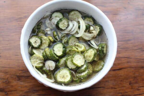 Just like Grandma made. Grandma's No Cook Refrigerator Pickles. Sweet and tangy.