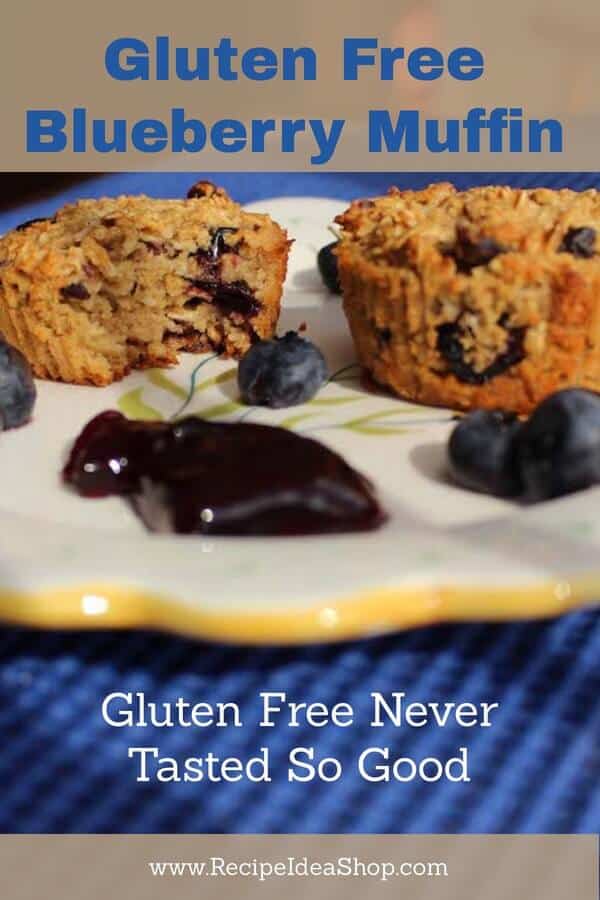 Gluten Free Blueberry Muffin Recipe. So delicious and filling. #glutenfreeblueberrymuffin; #glutenfree; #glutenfreerecipes; #blueberryrecipes; #muffins; #recipeideashop