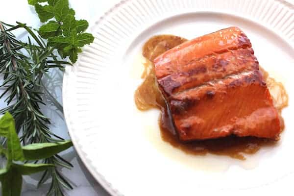 Sweet Bourbon Salmon. Bursting with flavor. Not too sweet.