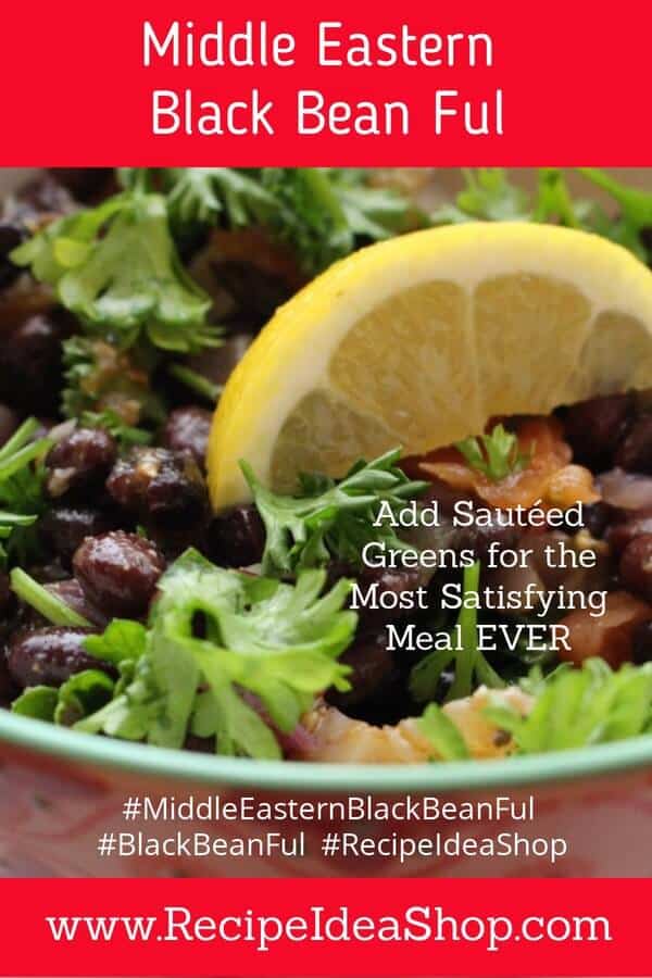 Middle Eastern Black Bean Ful. The most flavorful black beans you'll ever eat. So much garlic, you should never get sick. #middleeasternblackbeanful, #blackbeanful, #veganrecipes #vegan #vegetarianrecipes #glutenfree #recipes #recipeideashop