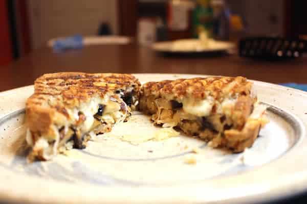 Grilled Portabella Rueben Sandwich made with Udi's Gluten Free Rye Style Bread.