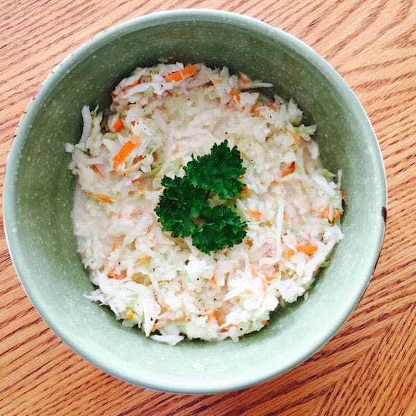 Coleslaw with Green Cabbage