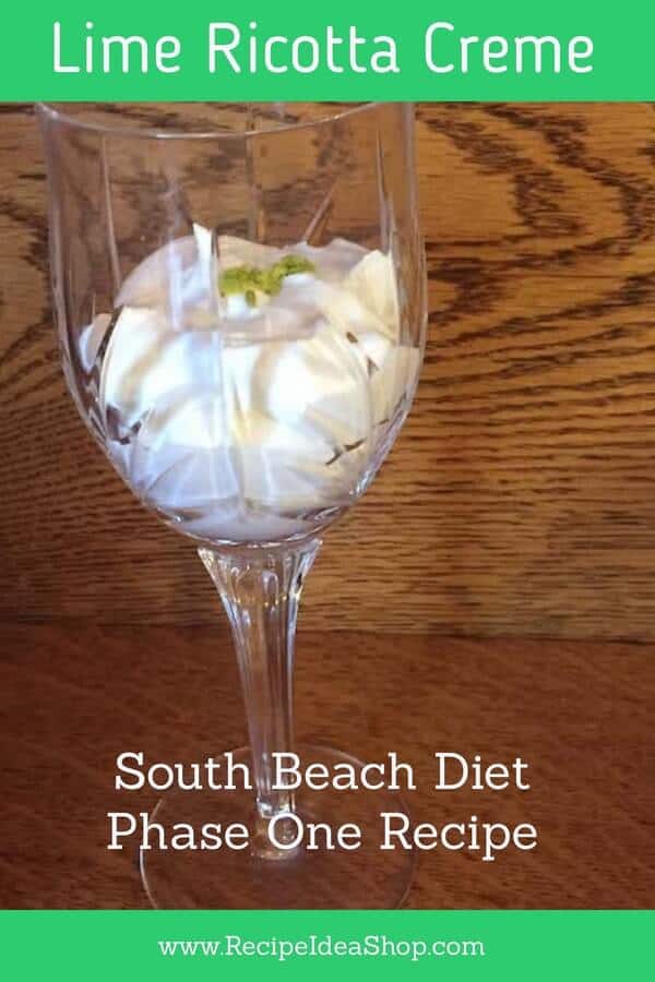 South Beach Lime Ricotta Creme. Phase One South Beach Diet Recipe. So good. #southbeachlimericottacreme #south-beach-ricotta-creme #southbeach #south-beach-phase-one #desserts #recipes #recipeideashop