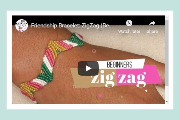 Friendship Bracelet: Beginner pattern Zig Zag