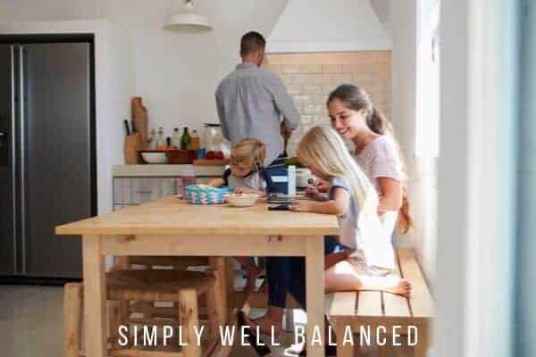 Busy Family in the Kitchen