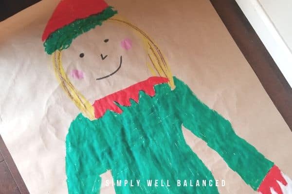 Body Tracing Christmas Craft